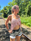 𝐒𝐎𝐔𝐋𝐎ᛉ𝐄 Handmade Macramé Fringe Top – Everyday Boho